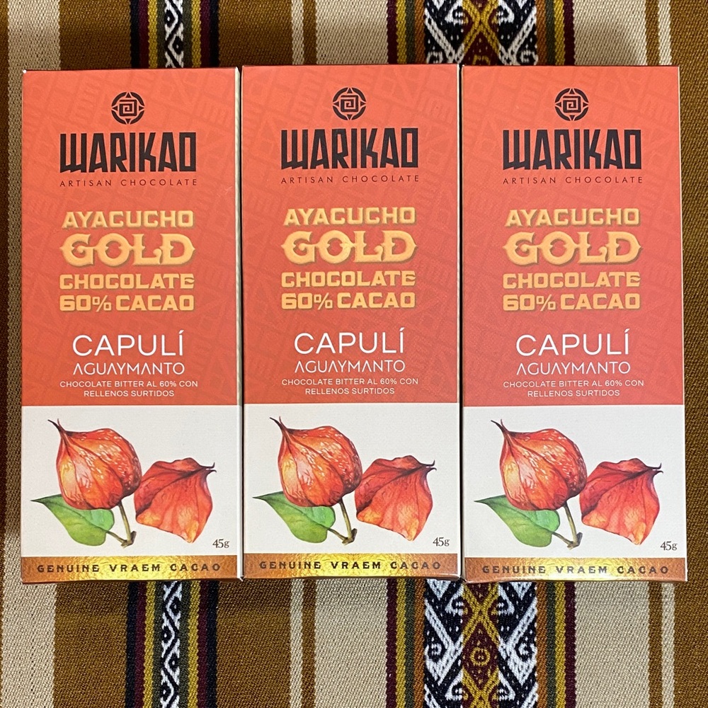 Warikao Ayacucho Gold Chocolate 60% Cacao- GOLDENBERRY 🍫